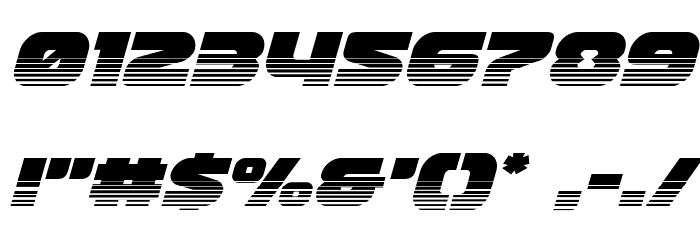 Front Runner Halftone Italic Font OTHER CHARS