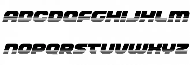 Front Runner Halftone Italic 字体 大写