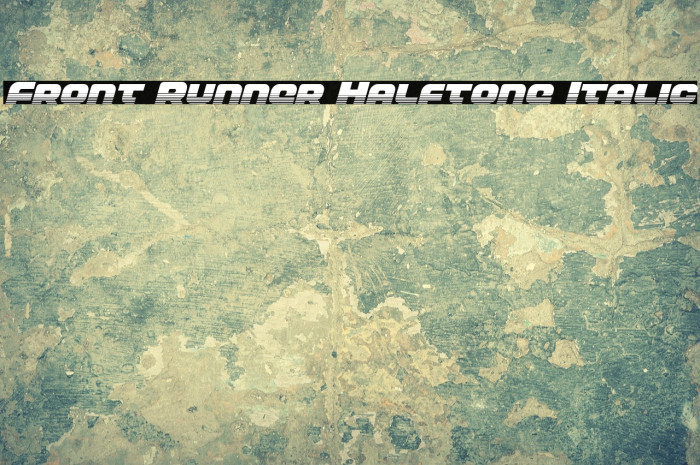 Front Runner Halftone Italic Example 1