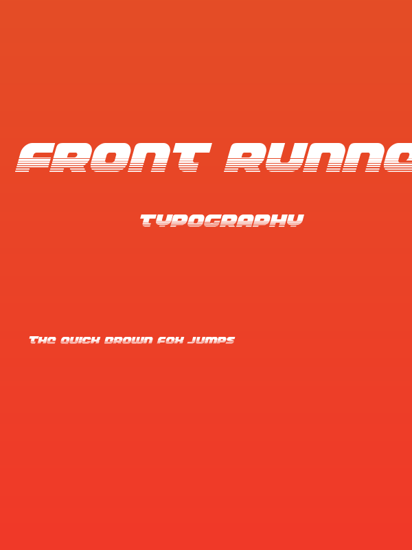 Front Runner Halftone Italic Poster