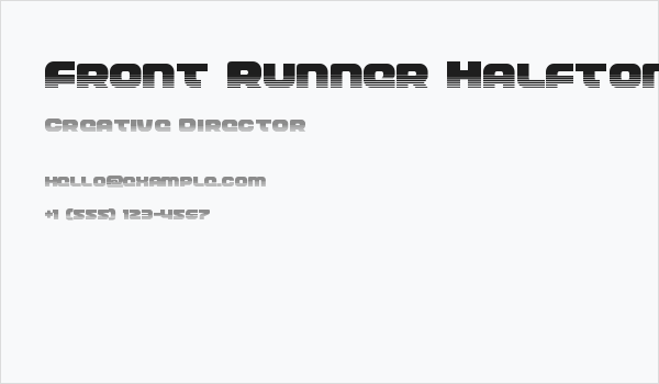 Front Runner Halftone Business Card