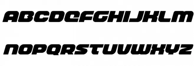 Front Runner Italic Caratteri MAIUSCOLE