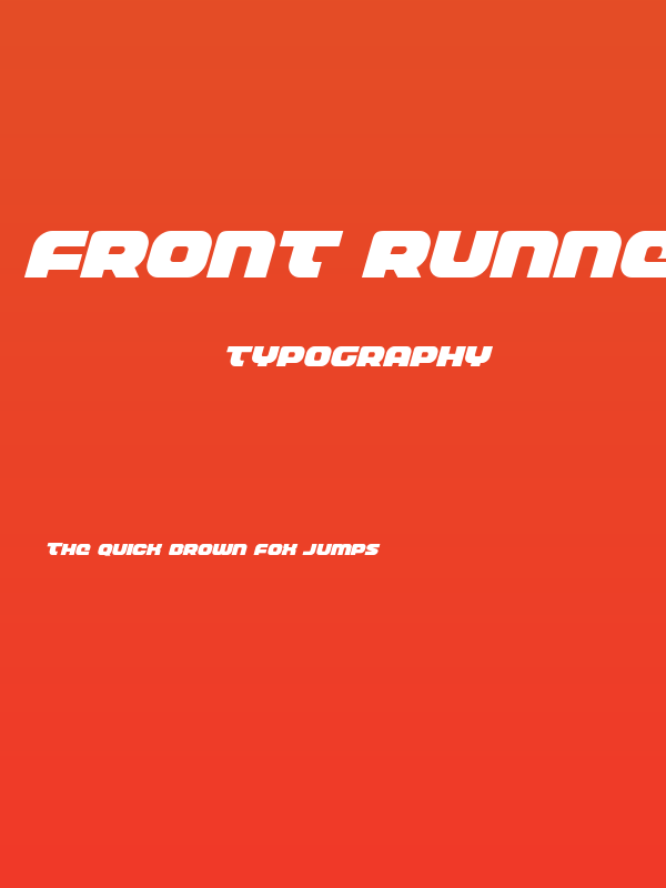 Front Runner Italic Poster