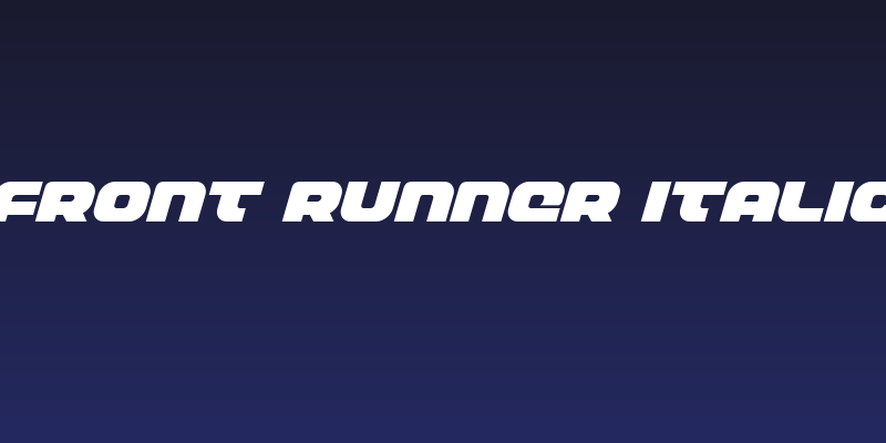 Front Runner Italic Social Header