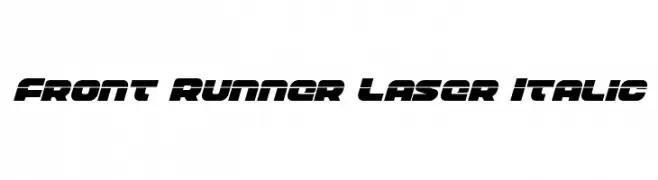 Front Runner Laser Italic  Frei Schriftart Herunterladen
