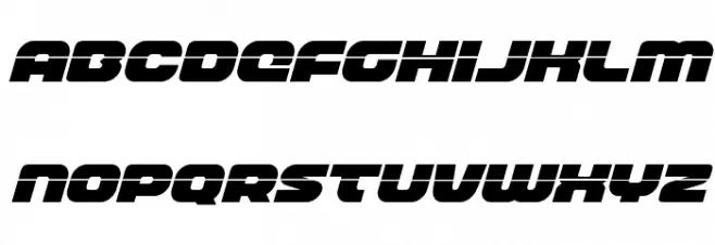 Front Runner Laser Italic Schriftart Groß