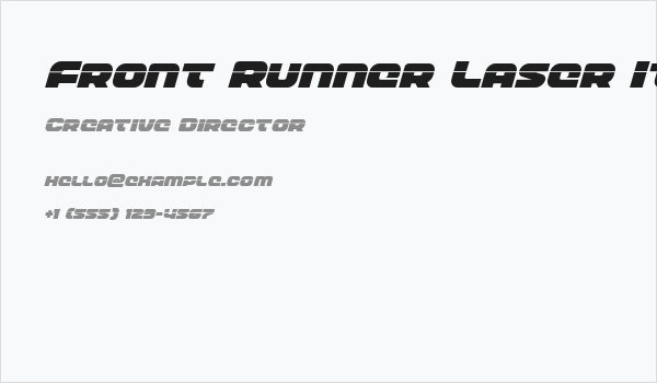 Front Runner Laser Italic Business Card
