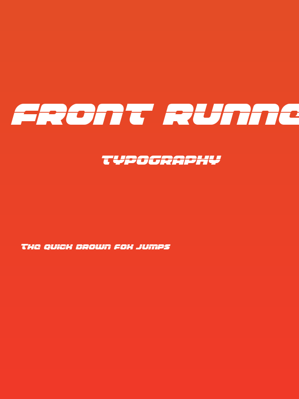 Front Runner Laser Italic Poster