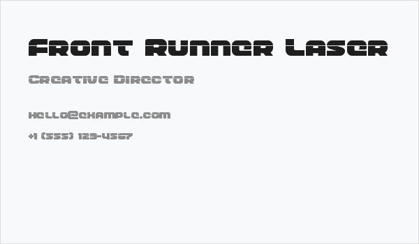 Front Runner Laser Business Card