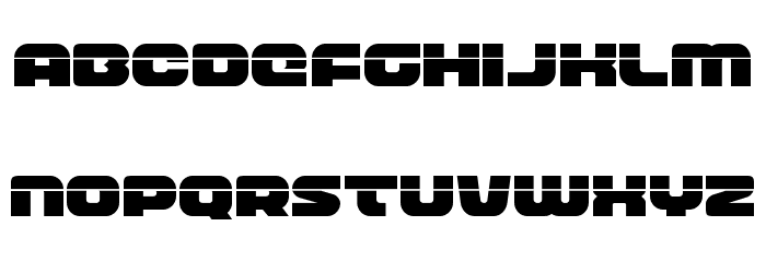 Front Runner Laser Font LOWERCASE
