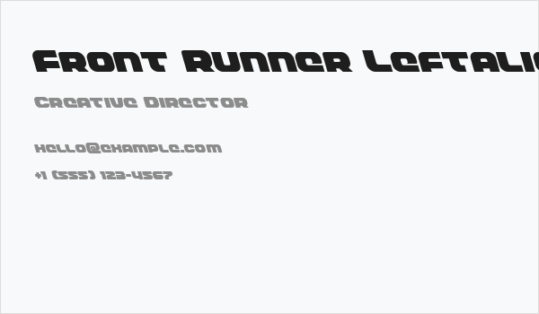 Front Runner Leftalic Business Card
