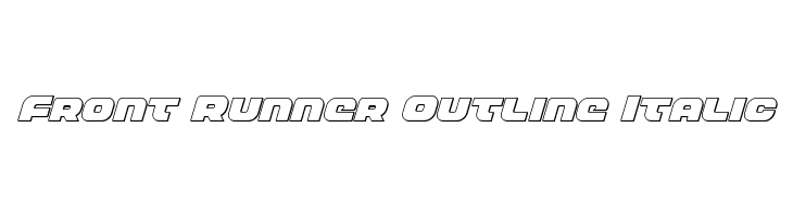 Front Runner Outline Italic  Frei Schriftart Herunterladen