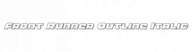 Front Runner Outline Italic  Descarca Fonturi Gratis
