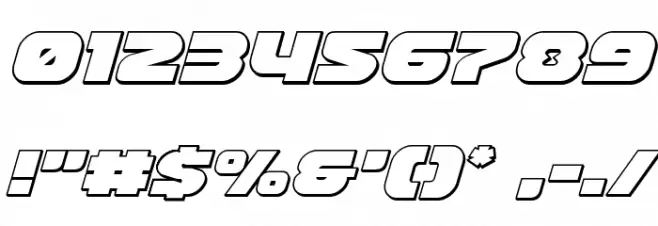 Front Runner Outline Italic Font OTHER CHARS