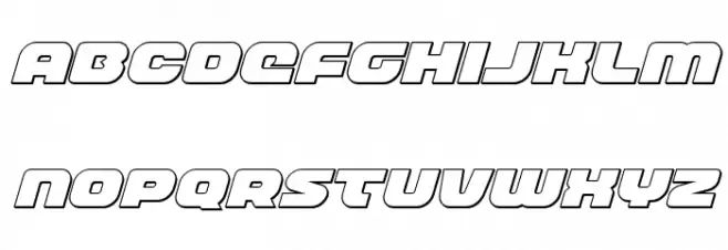 Front Runner Outline Italic خط أحرف كبيرة