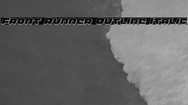 Front Runner Outline Italic Font examples