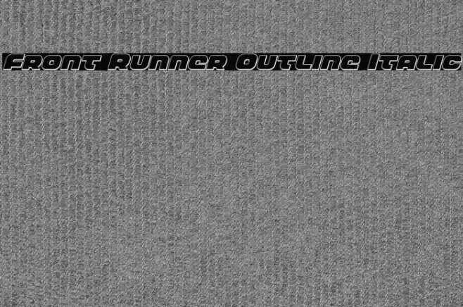 Front Runner Outline Italic Font examples