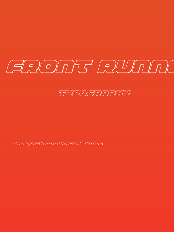 Front Runner Outline Italic Poster