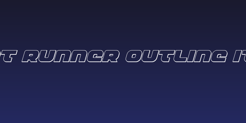 Front Runner Outline Italic Social Header
