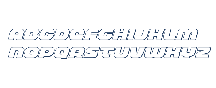 Front Runner Outline Italic Lowercase