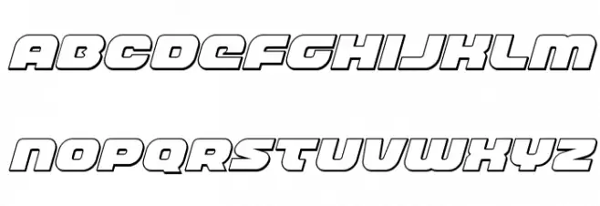 Front Runner Outline Italic Schriftart Kleinbuchstaben