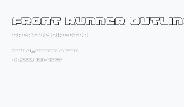 Front Runner Outline Business Card