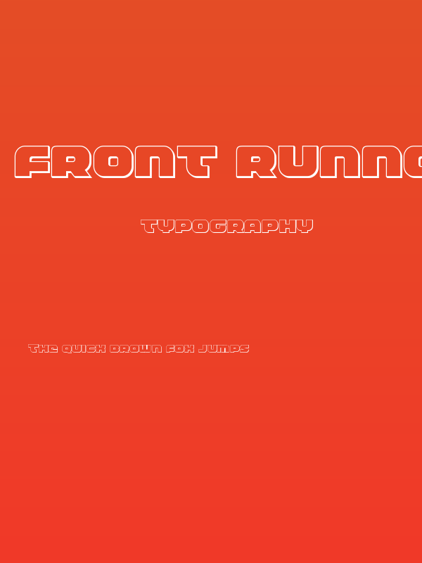 Front Runner Outline Poster