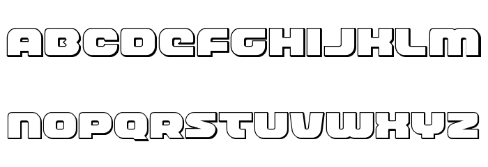 Front Runner Outline Font LOWERCASE