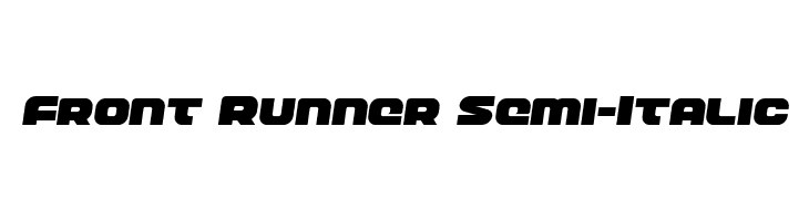 Front Runner Semi-Italic  नि: शुल्क फ़ॉन्ट्स डाउनलोड