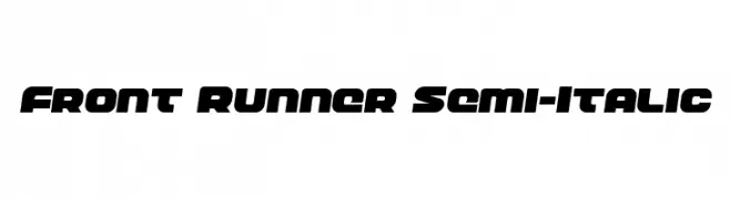 Front Runner Semi-Italic  Descarca Fonturi Gratis