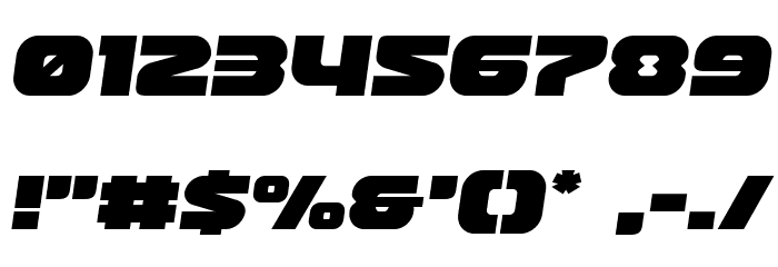 Front Runner Semi-Italic Font OTHER CHARS