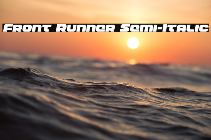 Front Runner Semi-Italic Example 1
