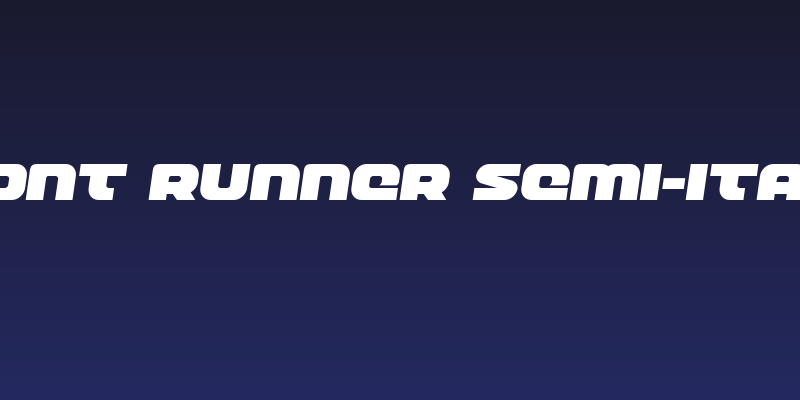 Front Runner Semi-Italic Social Header