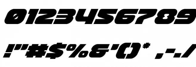 Front Runner Super-Italic Font OTHER CHARS