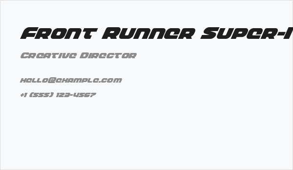 Front Runner Super-Italic Business Card