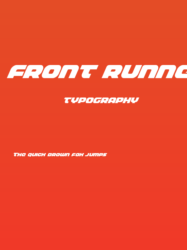 Front Runner Super-Italic Poster