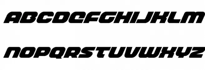 Front Runner Super-Italic Caratteri MINUSCOLO