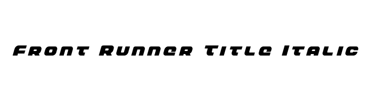 Front Runner Title Italic  Fuentes Gratis Descargar