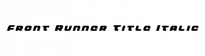Front Runner Title Italic  Fuentes Gratis Descargar