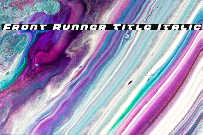 Front Runner Title Italic Example 1