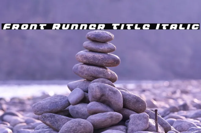 Front Runner Title Italic Example 2
