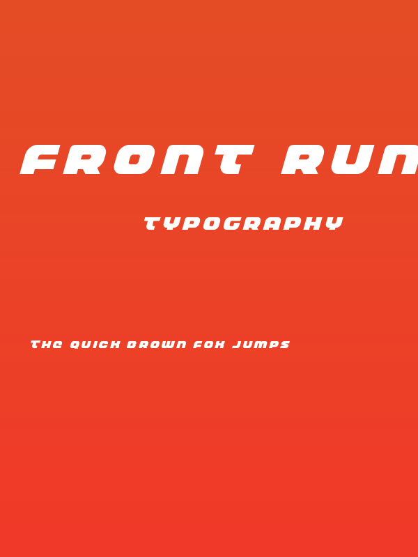 Front Runner Title Italic Poster