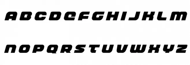 Front Runner Title Italic Caratteri MINUSCOLO