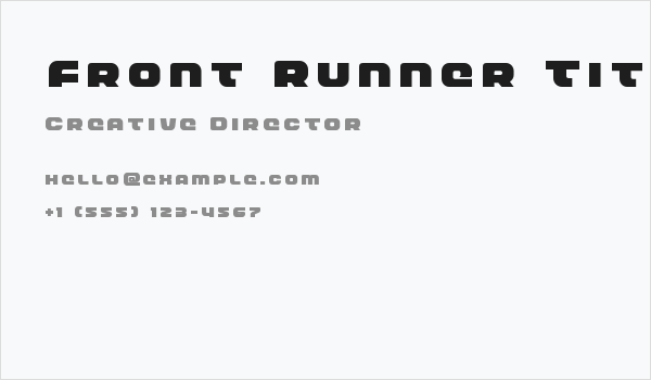 Front Runner Title Business Card