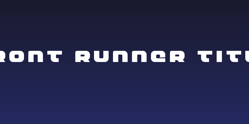 Front Runner Title Social Header