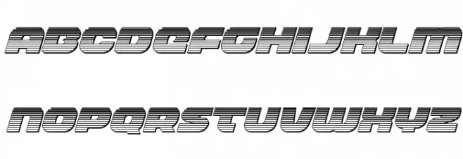 Front RunnerChrome Italic Schriftart Groß