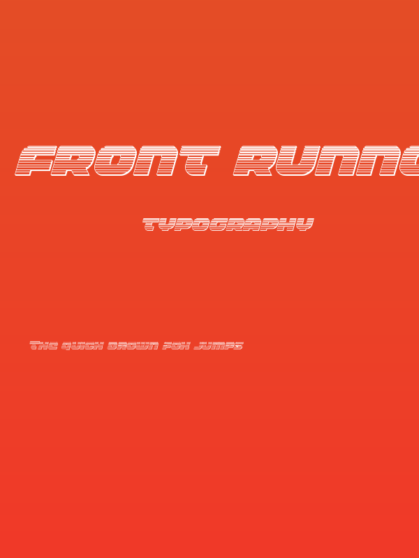 Front RunnerChrome Italic Poster