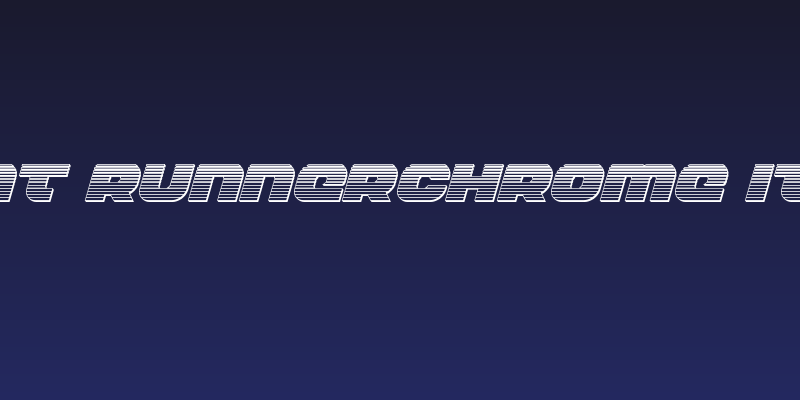 Front RunnerChrome Italic Social Header
