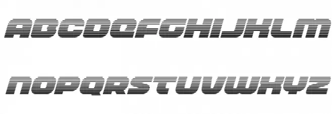 Front RunnerGradient Italic フォント 大文字