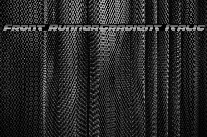 Front RunnerGradient Italic Font examples